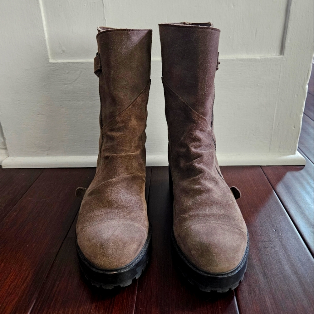 Women's suede gray boots brand cocuco size 37.5